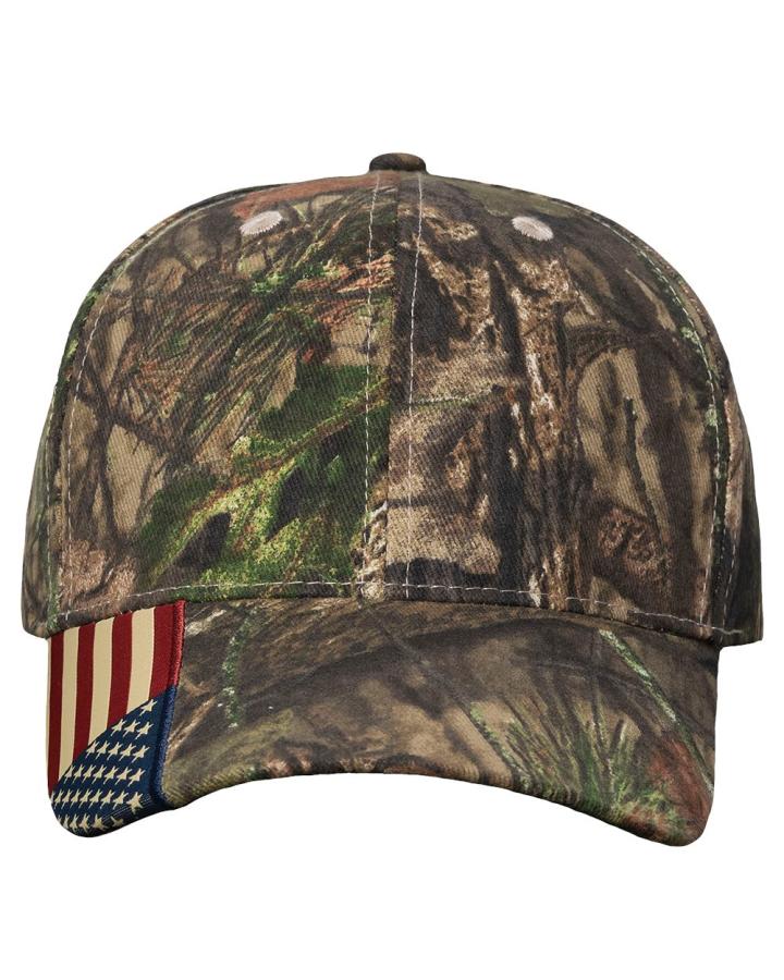 Camo Woven USA Flag Cap - LC350-Kati