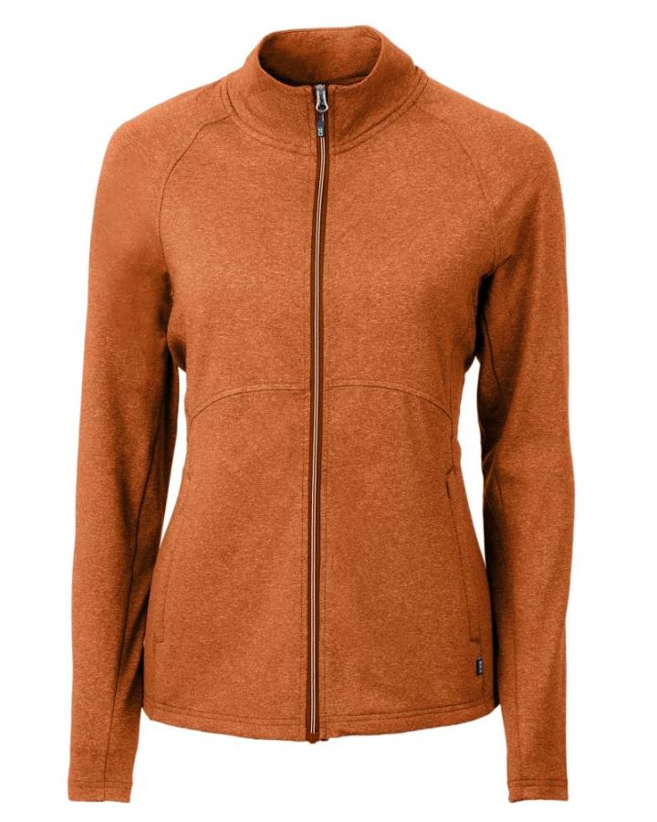 Cutter & Buck Adapt Eco Knit Heather Recycled Womens Full Zip - LCK00151-CutterAndBuck