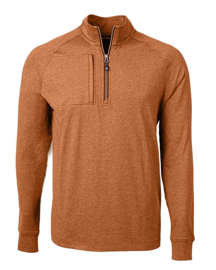 Cutter & Buck Adapt Eco Knit Heather Mens Quarter Zip Pullover - MCK01086-CutterAndBuck