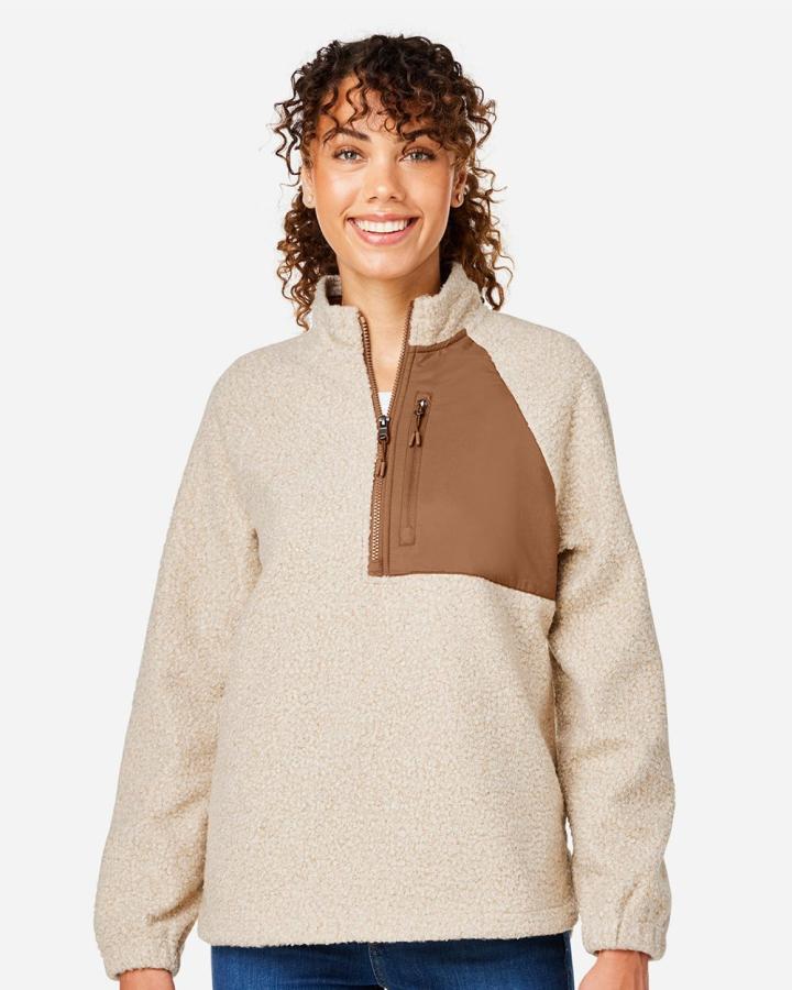 Ladies‘ Aura Sweater Fleece Quarter-Zip - NE713W-North_End