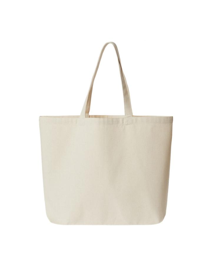 Jumbo Recycled Midweight Gusseted Canvas Tote - OAD108R-Oad