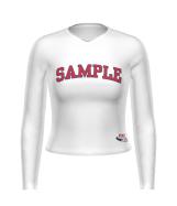 Girls Freestyle Long Sleeve Cheer Top Sample - PWSHG1-PopWarner