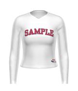 Ladies Freestyle Sublimated Long Sleeve Cheer Top Sample - PWSHL1-PopWarner