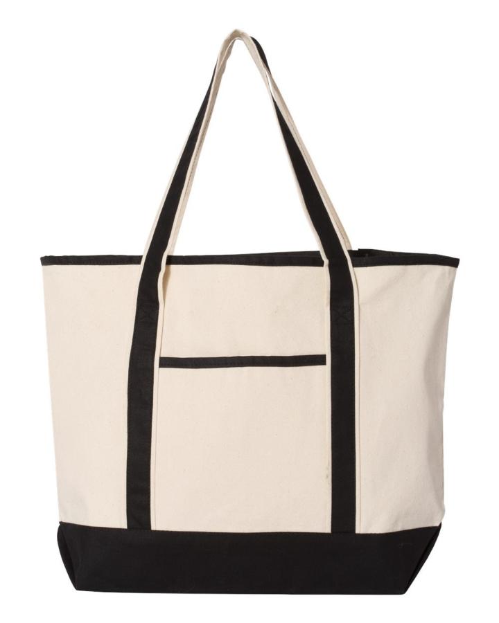 346L Large Canvas Deluxe Tote - Q1500-Q_Tees