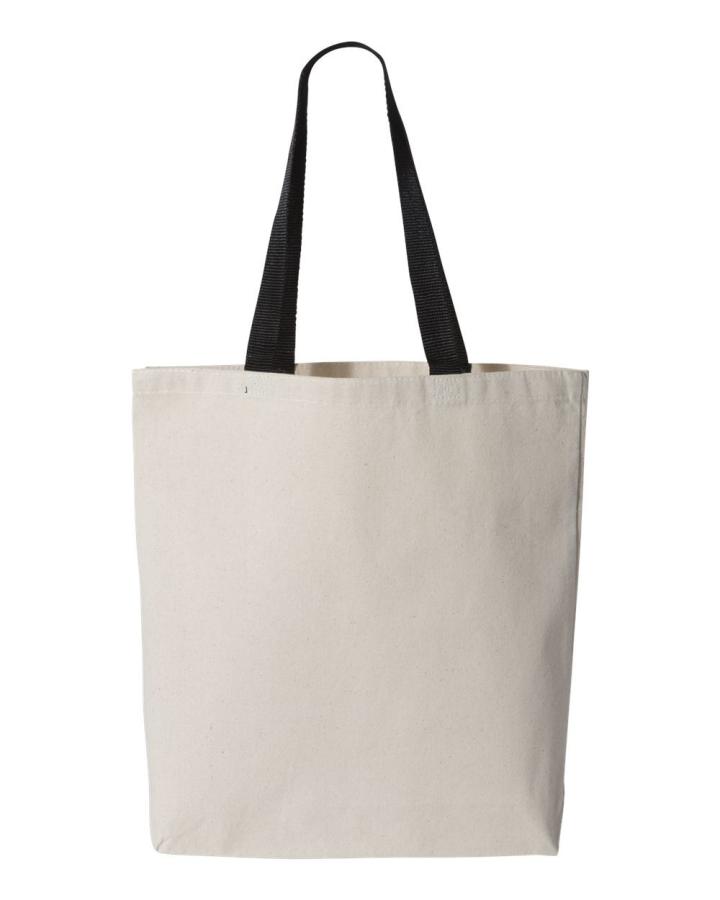 11L Canvas Tote with Contrast-Color Handles - Q4400-Q_Tees