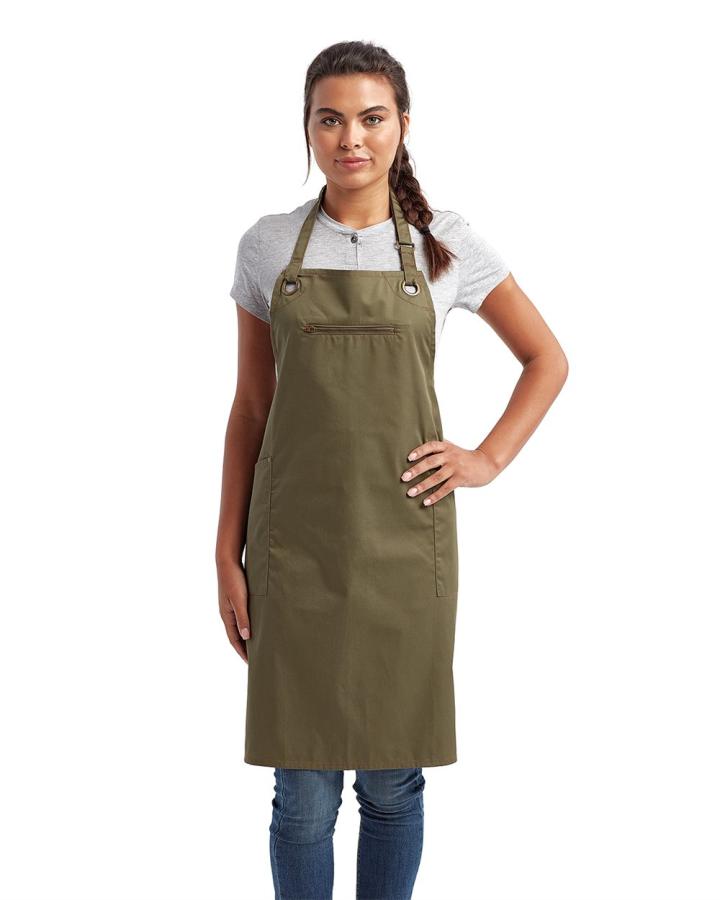 Unisex â€˜Barleyâ€™ Contrast Stitch Recycled Bib Apron - RP121-ArtisanCollectionByReprime