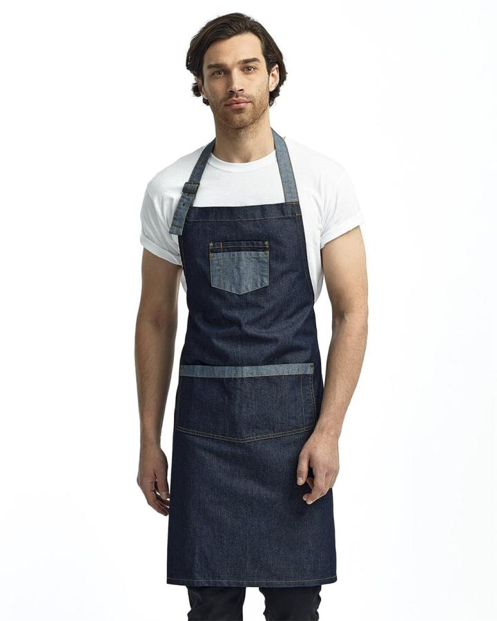 Unisex Domain Contrast Denim Bib Apron - RP127-ArtisanCollectionByReprime