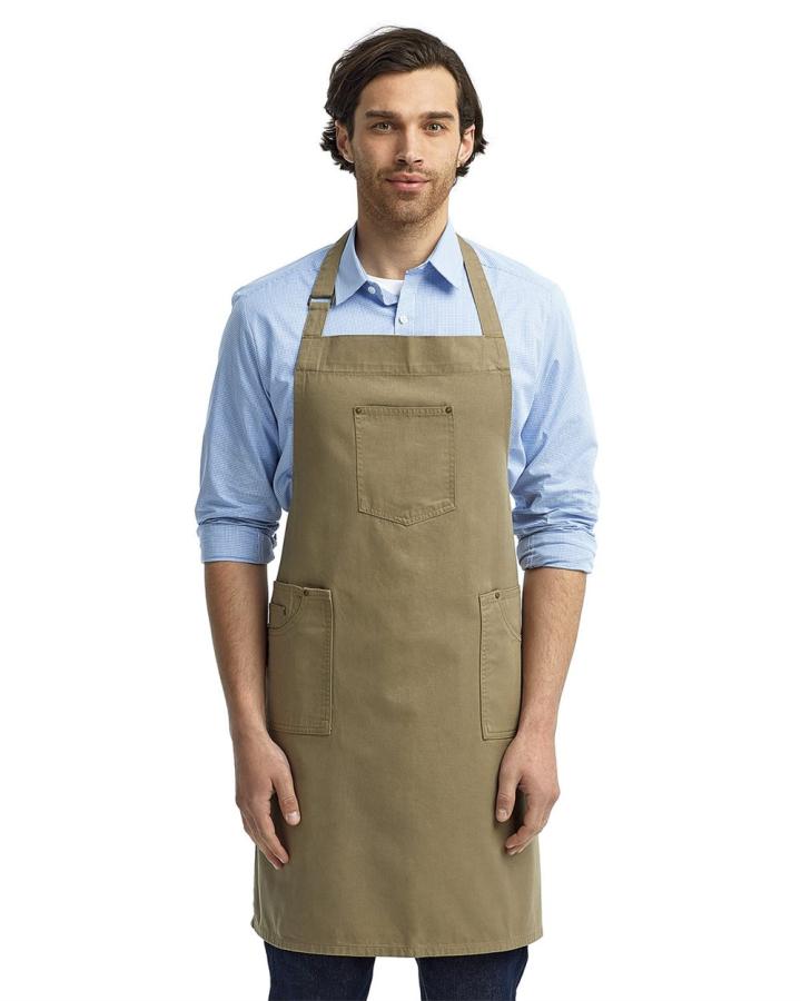 Unisex Cotton Chino Bib Apron - RP132-ArtisanCollectionByReprime