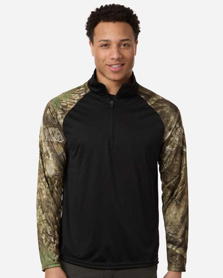 Unisex Realtree Performance Colorblocked Quarter-Zip Pullover - RT5703-Realtree