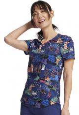 V-Neck Print Top - TF737-Tooniforms