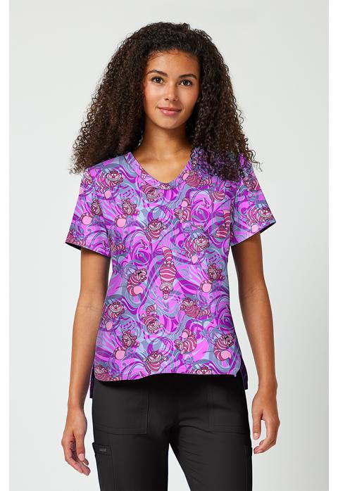 Print V-Neck Top - TF797-Tooniforms