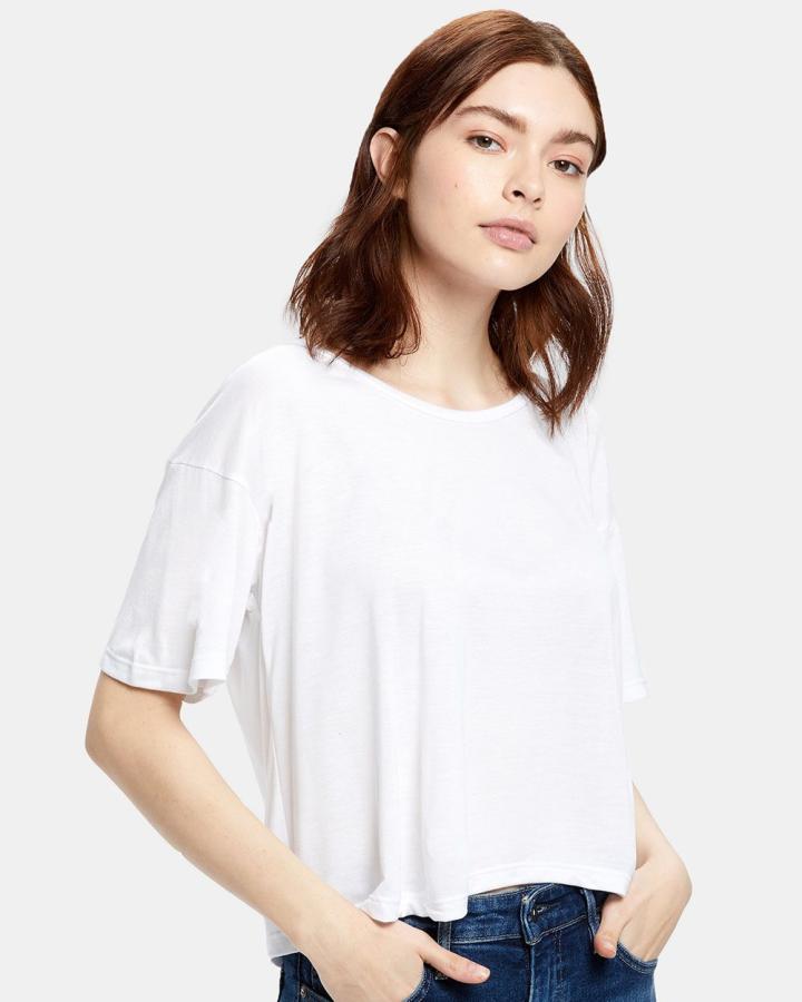 Women‘s Boxy Open Neck Tee - US309-USBlanks
