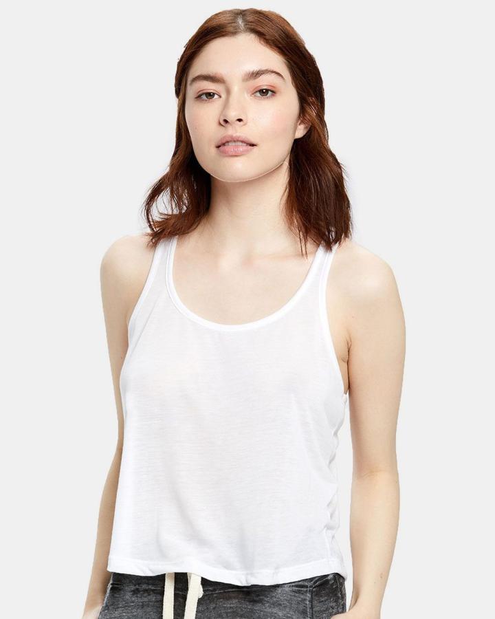 Women‘s Sheer Cropped Racer Tank Top - US510-USBlanks