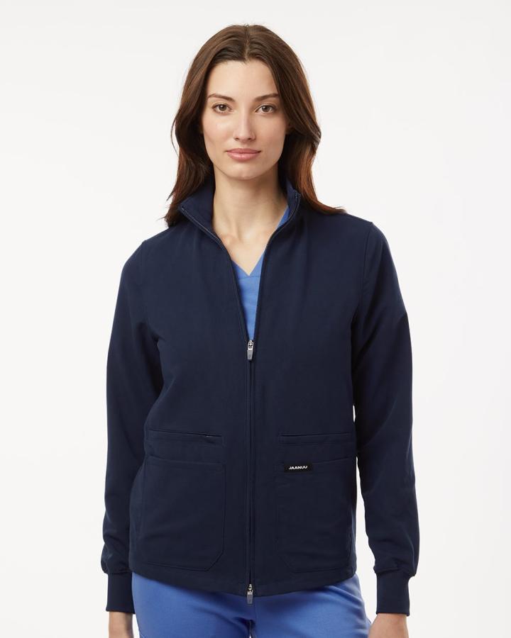 Women‘s Ceri Essential Full-Zip 6-Pocket Scrub Jacket - W60001-Jaanuu