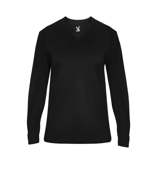 Ladies Ultimate V-Neck Long Sleeve Tee - 406400