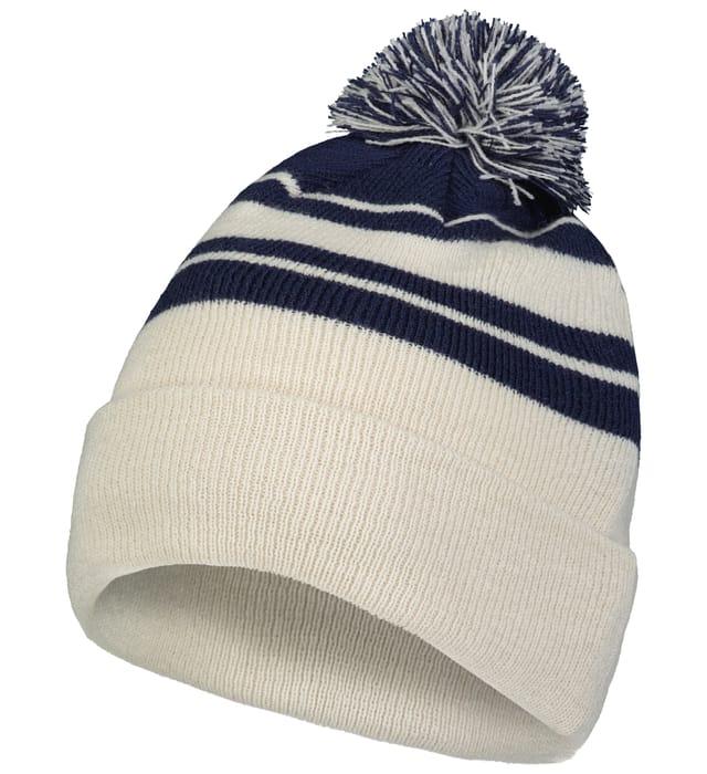 Knit Fold-Over Pom-Pom Beanie - 641K