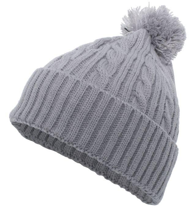 Cable Knit Pom-Pom Beanie - 643K