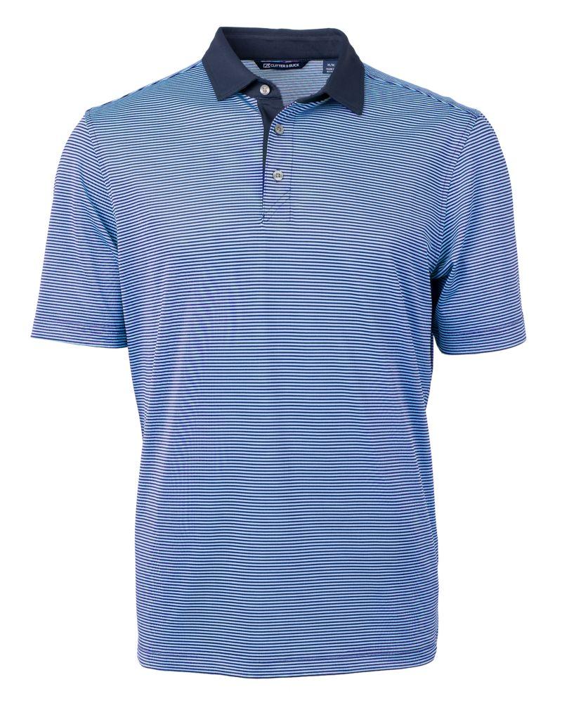 Cutter & Buck Virtue Eco Pique Micro Stripe Recycled Mens Big & Tall Polo - BCK00007