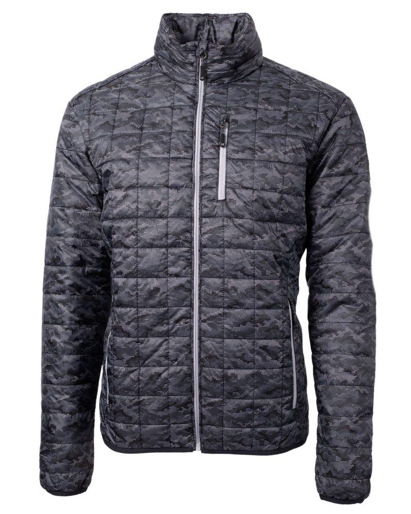 Cutter & Buck Rainier PrimaLoft Mens Eco Insulated Full Zip Printed Puffer Jacket - MCO00068