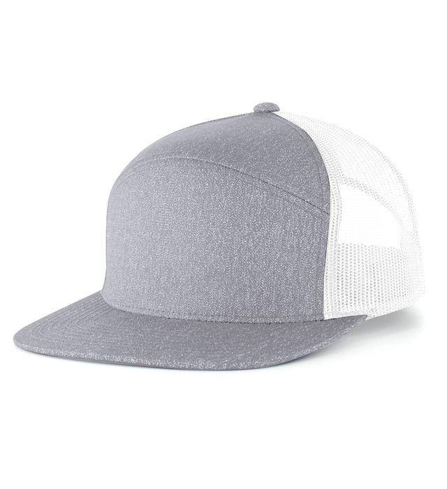Heather 6-Panel Arch Trucker Snapback Cap - P710
