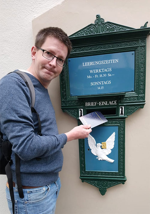 Visiting the Basel Dove postboxes