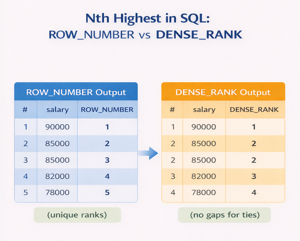 Row Number VS Dense Rank
