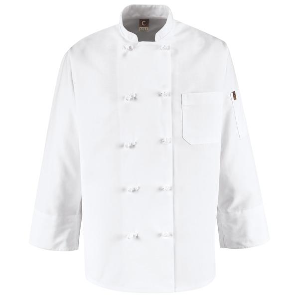 Eight Knot Button Chef Coat with Thermometer Pocket - 0421
